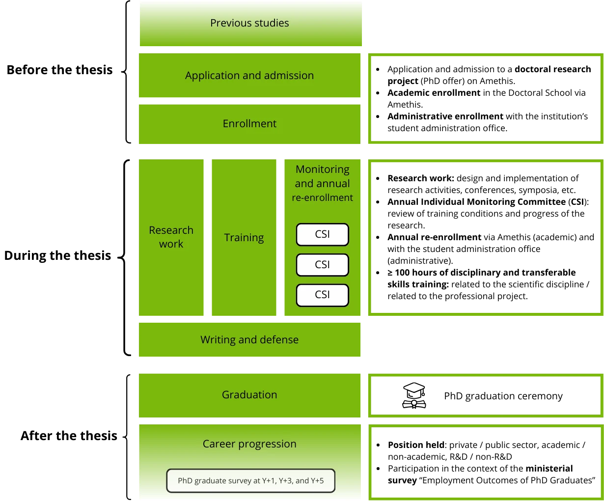 Stages of the doctoral journey